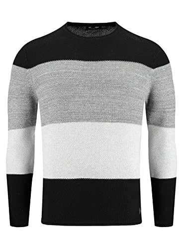 Men's Jogi Round Neck Sweater, Black (1100), L