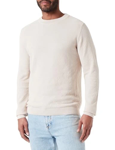 Men's Jorlafayette Knit Crew Neck jumper, moonbeam, S