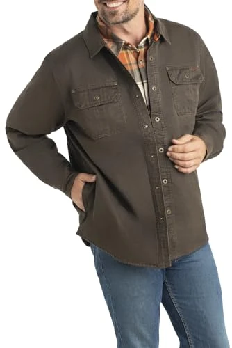 Men's Journeyman Rugged Shirt Jacket, Tobacco, XXL UK