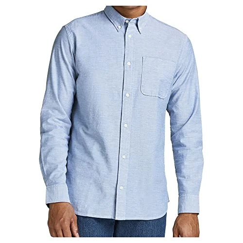 Men's JPRBLUBROOK Oxford Shirt L/S NOOS, mere Blue/fit: Slim fit, M