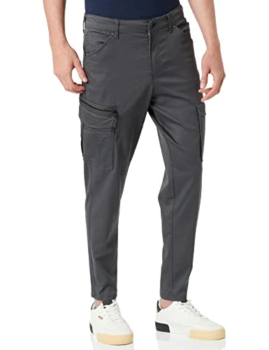 Men's Jpstace Jjdex Tapered AKM Noos Cargo Trousers, Asphalt, 30 W/32 L