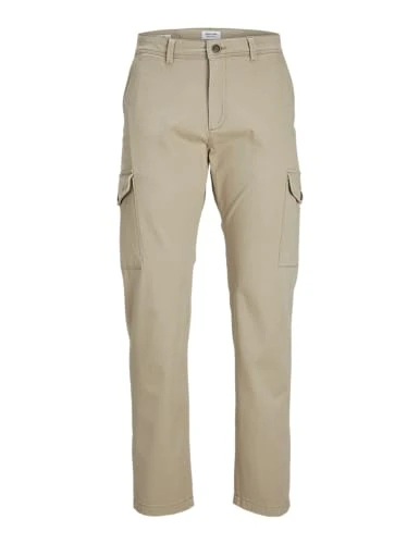 Men's JPSTOLLIE JJBOWIE Cargo NOOS Pants, Crockery, 30 W/34 L