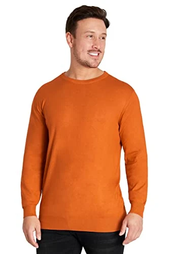 Mens Jumper, Crew, V Neck Mens Sweater (XL, Rusty Brown)