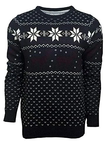 Mens Jumper Mens Stag Fallow CrewMens Christmas Jumper Xmas/Reindeer StagXmas Christmas Knitwear Cre