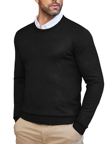 Men's Jumpers Crew Neck Jumper Slim Fit Sweater Work Jumpers Turtle Neck Tops Long Sleeve Sweater Cl