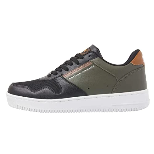Men's June Br Sneaker, Khaki, Black, Brown, 9.5 UK