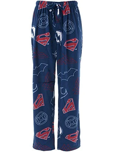 Men's Justice League Lounge Pants Pajama Bottom, Hero Black, M