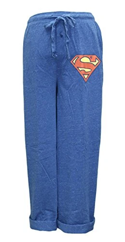 mens-Justice League Sleep Pant Pajama Bottom - Blue - Medium