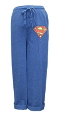 mens-Justice League Sleep Pant Pajama Bottom - Blue - Medium mens-Justice League Sleep Pant Pajama Bottom - Blue - Medium