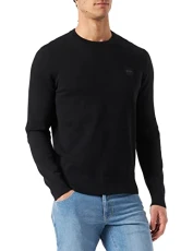 Mens Kanovano Logo-Patch Sweater in Cotton and Cashmere Black