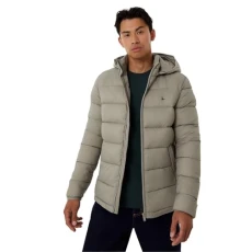 Mens Kershaw Hooded Puffer Jacket - Pebble - L Mens Kershaw Hooded Puffer Jacket - Pebble - L