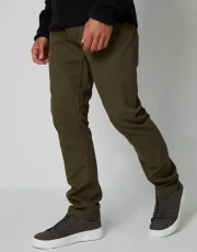 Men's Khaki 5 Pocket Stretch Chino Trousers