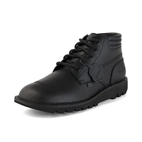 Men's Kick Hi Padded Leather Shoes, Black, 10 UK