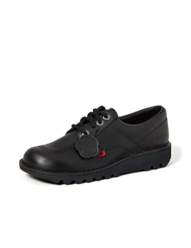 Men's Kick Lo Leather Shoes | Extra Comfort for Your Feet | Added Durability | Premium Quality, Black, 11 UK