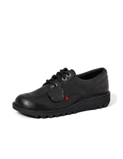 Men's Kick Lo Leather Shoes | Extra Comfort for Your Feet | Added Durability | Premium Quality, Black, 11 UK