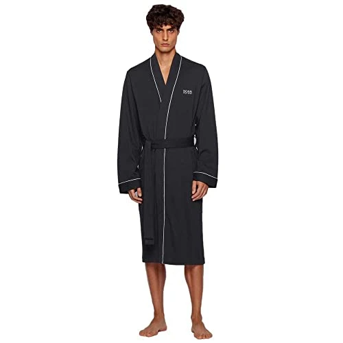 Men's Kimono BM Bathrobe, Black1, S