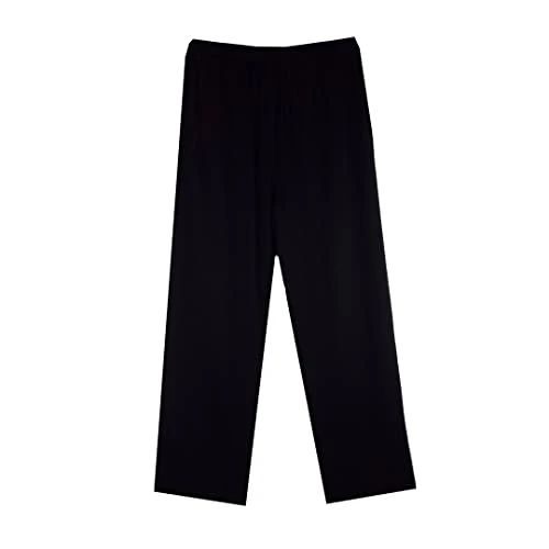 Men's Kingsize Jersey Lounge Pants Pockets Drawstring 8XL Black (PJ092)