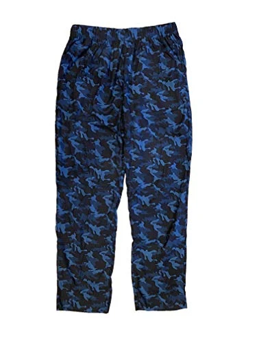 Men`s Knit Fleece Loungewear Sleepwear Pajama Pj Pants (Camo Blue(9F95P10691), Small)