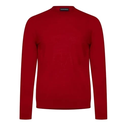 Mens Knitted Jumper Red XL