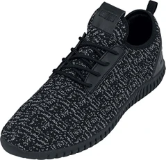Men's Knitted Light Runner Shoe Sneaker, Multicoloured Black Grey Black, 5 UK Men's Knitted Light Runner Shoe Sneaker, Multicoloured Black Grey Black, 5 UK