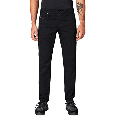 Men's LAEKEE-BEEX Straight Leg Straight Jeans, Black (BLACK 02), W33 / L32