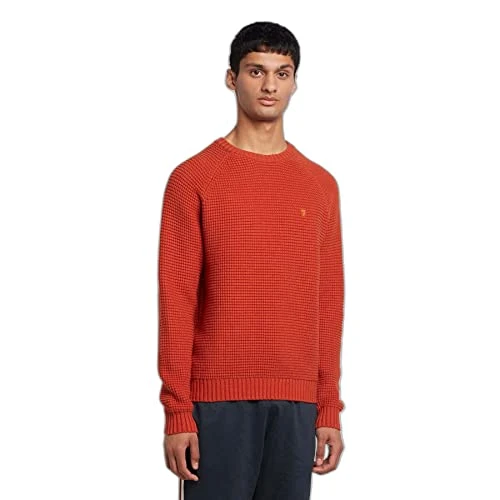 Mens Lawes Sweater Terracotta L