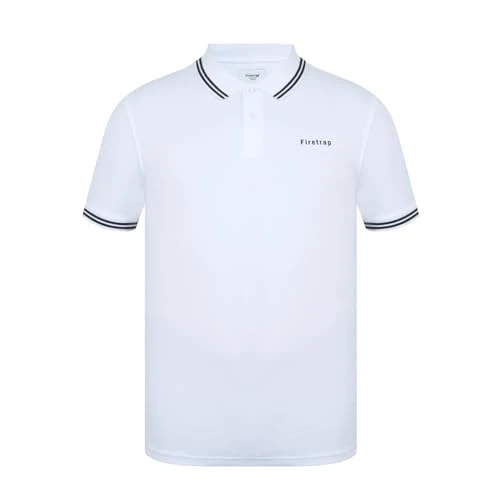 Mens Lazer Polo Shirt White L