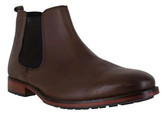 Men's Leather Argyll Chelsea Boot, Black, 7 UK Men's Leather Argyll Chelsea Boot, Black, 7 UK