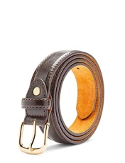 Mens Leather Belt Casual 1 Inch Fashion Trouser Belt | Brown