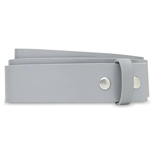 Men's Leather Belt Strap, Chrome, 32-Inch