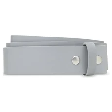 Men's Leather Belt Strap, Chrome, 32-Inch