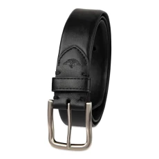 Men's Leather Casual Belt, Black Stretch, XL