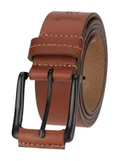Men’s Leather Casual Everyday Belt for Jeans, Khakis, Cognac, 38 Men’s Leather Casual Everyday Belt for Jeans, Khakis, Cognac, 38