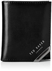 Men's Leather Coral Travel Accessory-Envelope Card Holder, Black, One Size