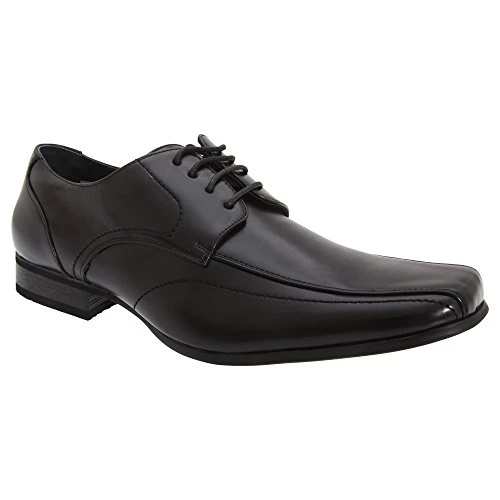 Mens Leather Lace-Up Tramline Gibson Dress Shoes (11 UK) (Black)