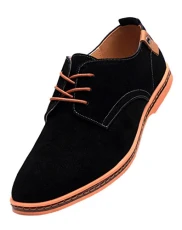 Men's Leather Oxford Shoe Black 7 UK