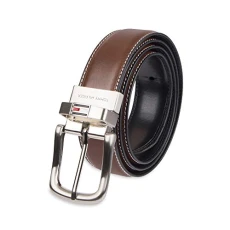 Men's Leather Reversible Belt,Brown/black,38