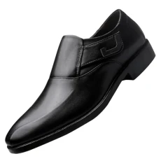 Men's Leather Shoes Business Casual Breathable Soft Sole Comfortable Slip-on Men's Shoes Business Sl