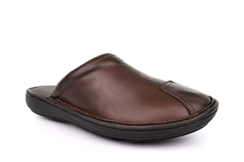 Mens Leather Slippers Leather Mule Slippers Boys Leather Slippers Size 6 to Size 12 Mules Shoes Carp