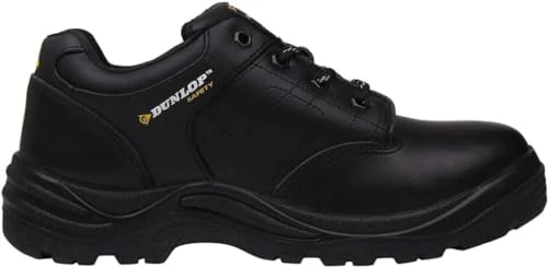 Mens Leather Steel Toe Cap Safety Shoes Boots Work Shoes Slip and Oil resistant Black Brown Honey (Black, uk_footwear_size_system, adult, men, numeric, medium, numeric_4)