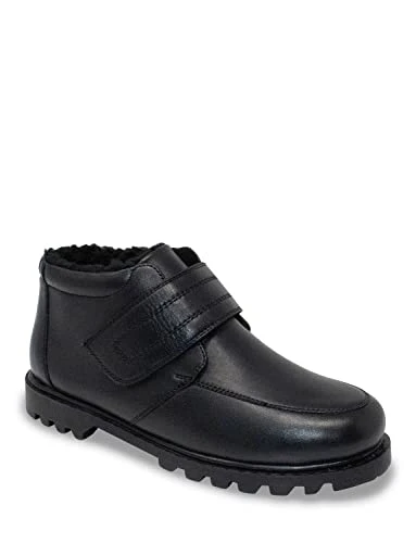 Men's | Leather Touch Fasten Boot | Black