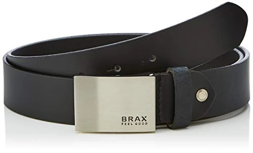 Men's Ledergürtel Uni Koppelgürtel Belt, Black (Black 02), 46 (Size: 105)