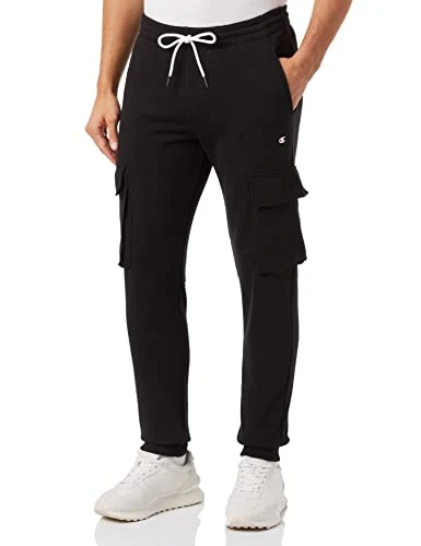 Men's Legacy Authentic Powerblend Terry Rib Cuff Cargo Pants Sweatpants, Black, S