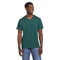 Men's Legend Wash 100% Cotton Short-Sleeve V-Neck T-Shirt, Dk Evergreen, Large Men's Legend Wash 100% Cotton Short-Sleeve V-Neck T-Shirt, Dk Evergreen, Large