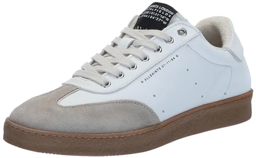 Men's Leo Low Top Sneaker, White/Sand, 8 UK