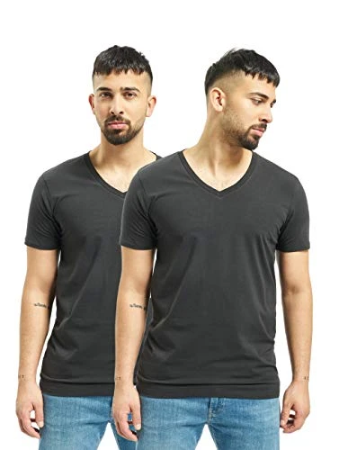 Men's Levis Men's V-neck 2p T Shirt, Black (Jet Black 884), S UK