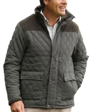 Mens Lewis Country Clothing Warm Quilted Fleece Lined Coat Olive SML Mens Lewis Country Clothing Warm Quilted Fleece Lined Coat Olive SML