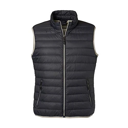 Men's Light Down Vest in Classic Design (S, Graphite/Silver)