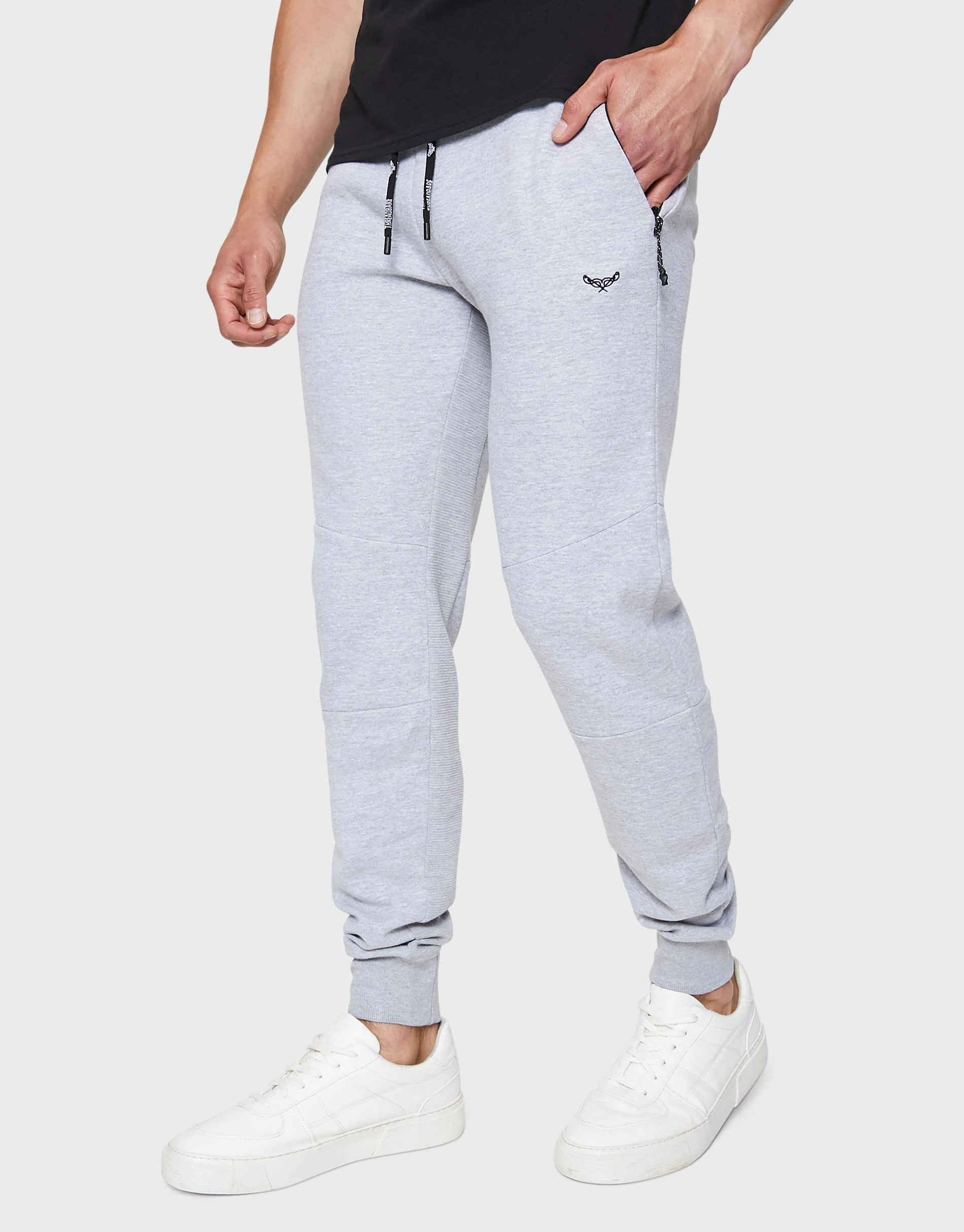 Men's Light Grey Regular Fit Joggers