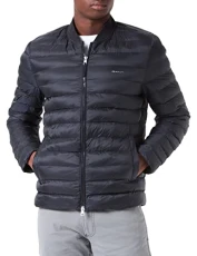 Men's Light Padded Bomber Jacket, Black, L